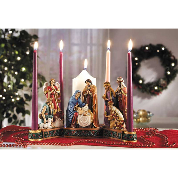 Nativity Advent Candleholder - Picture 1 of 1